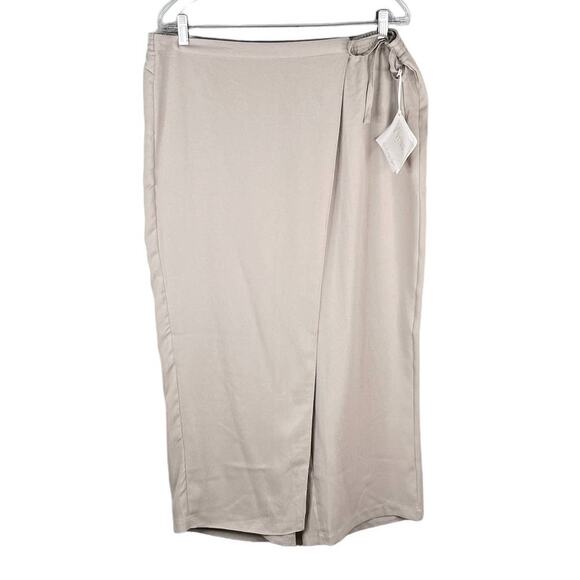 Wynne Layers Marla Wynne Pants Taupe XL Crepe Cropped New - Picture 10 of 13